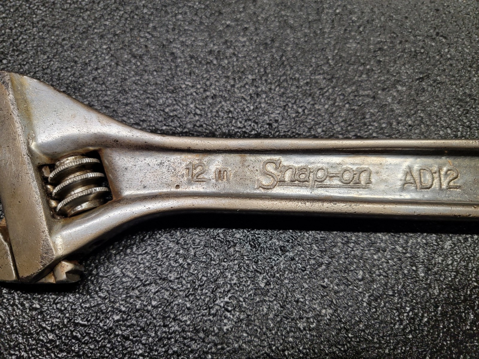 Vintage Snap-On AD12 Adjustable Wrench 12in 300mm USA AD-12