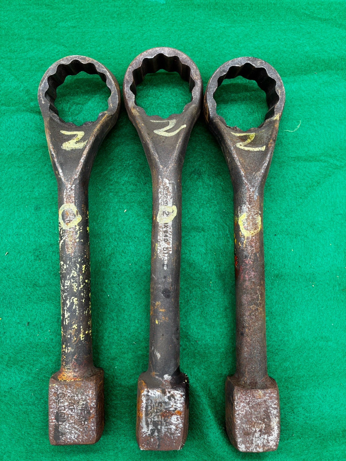 Lot of 3 Snap-on HX-640 striker knocker wrench 2” twelve point box end