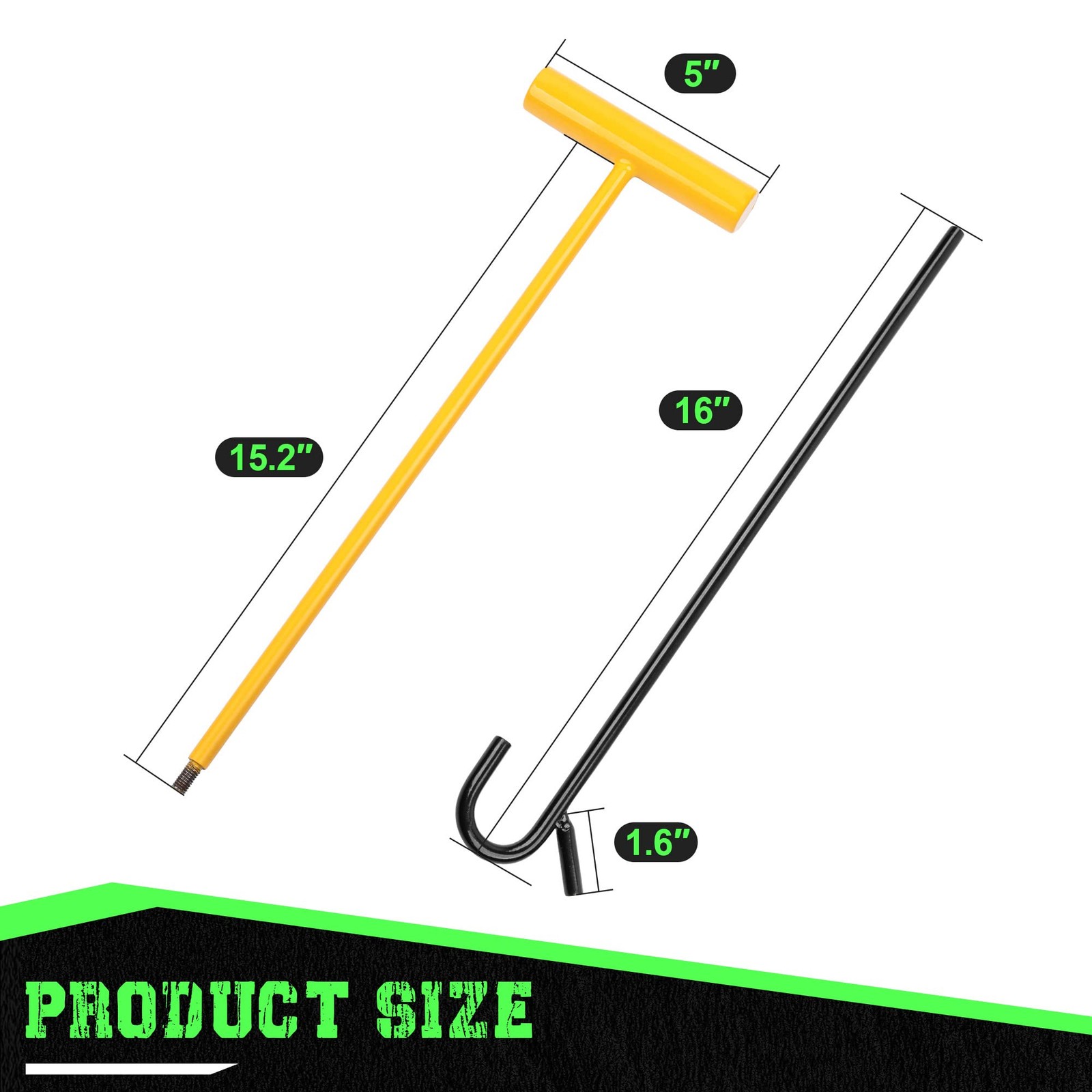 AUTOSwpozo 5th Wheel Pin Puller, 2 Pack 32″ Solid Steel Chrome Plated 2-Pack