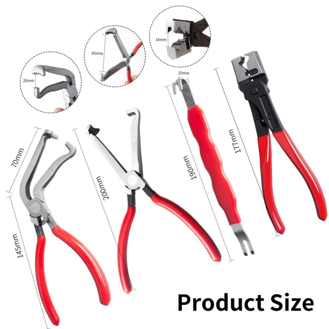 4Pc Electrical Disconnect Pliers For Car Connector Separator Automotive Tool=*-