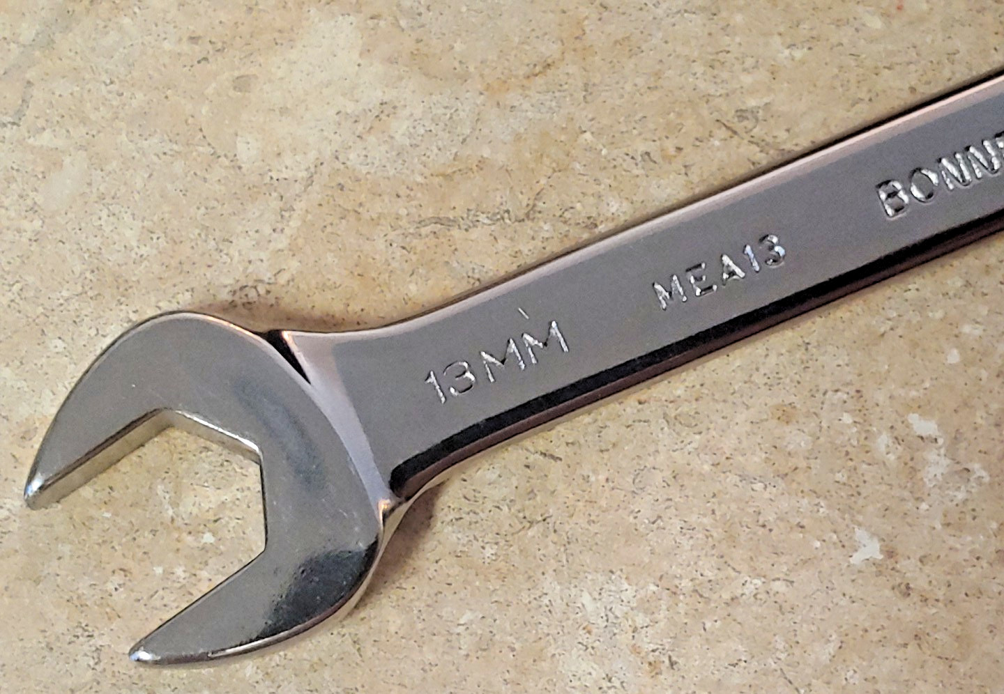 Bonney 13mm Open-end Polished 4-way Angle 15°-60°Wrench (MEA13) Made in USA