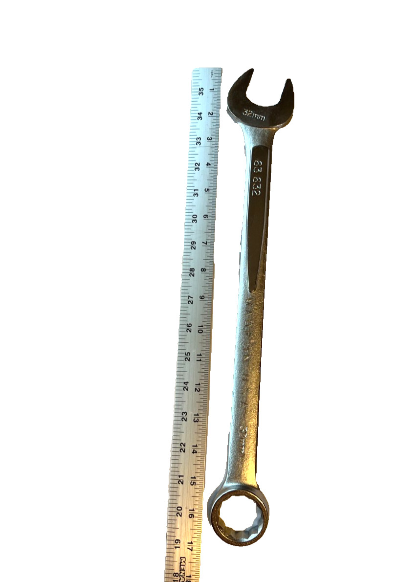 EASCO 32mm Combo Wrench Forged Alloy Steel 63632 17 Inches Long 12-Point Box End