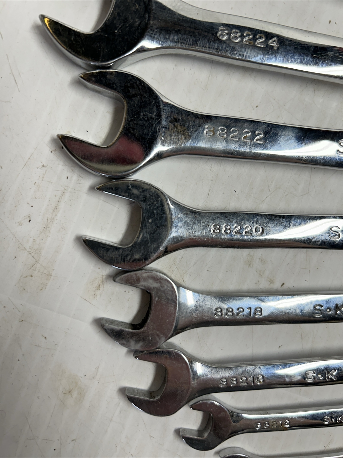 S-K Combination SAE Wrench Set 1″ 15/16 7/8 13/16 3/4 11/16 5/8 9/16 1/2 5/16