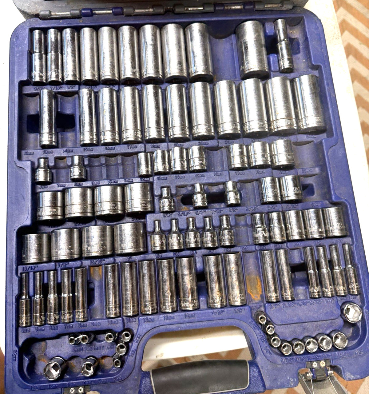 120/155 Pieces Blue-Point by Snap-On BLPGSSC155 Comb Drive SAE/ Metric 120 pc