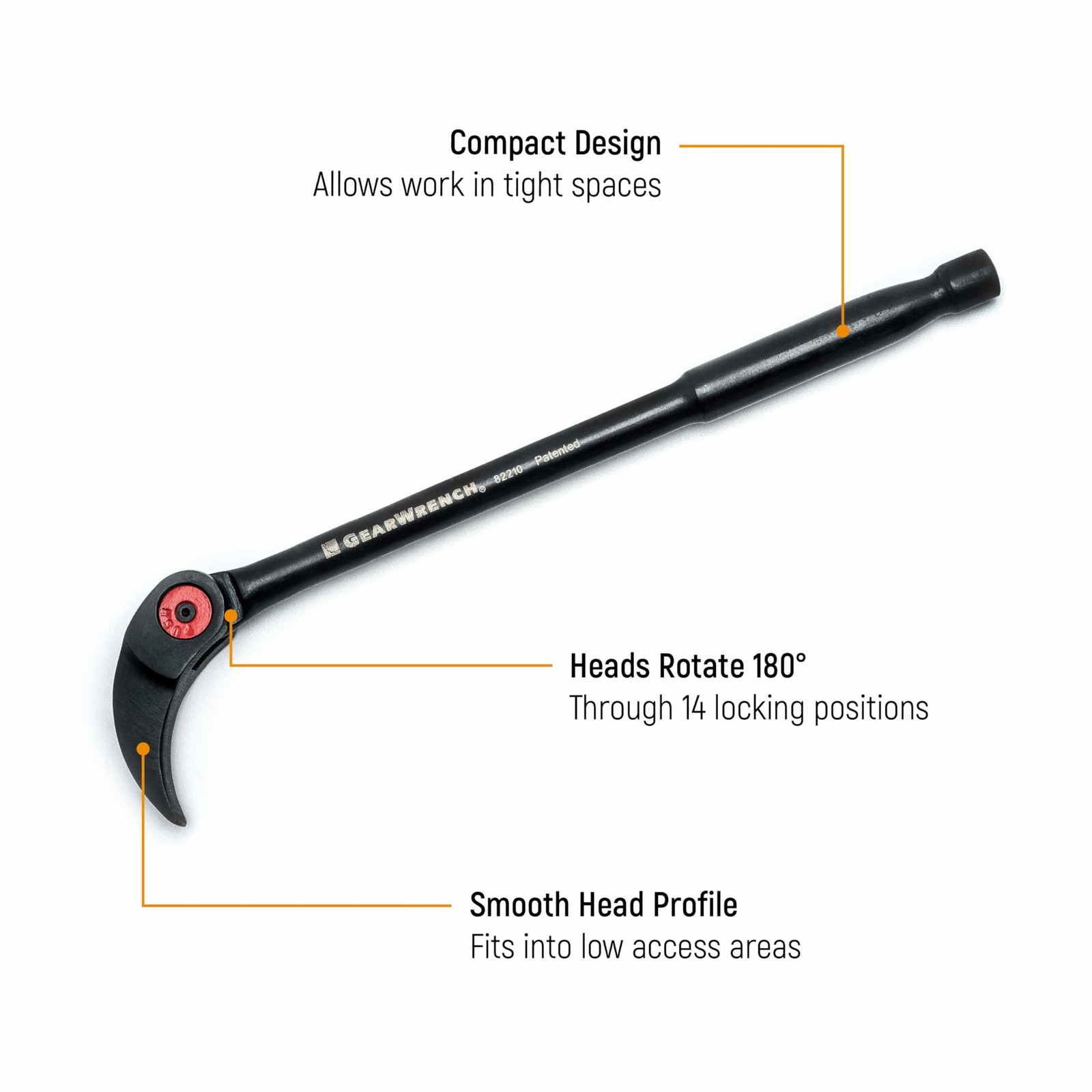 GEARWRENCH 3 Pc. Indexing Pry Bar Set 8″, 10″ & 16″ – 82301D