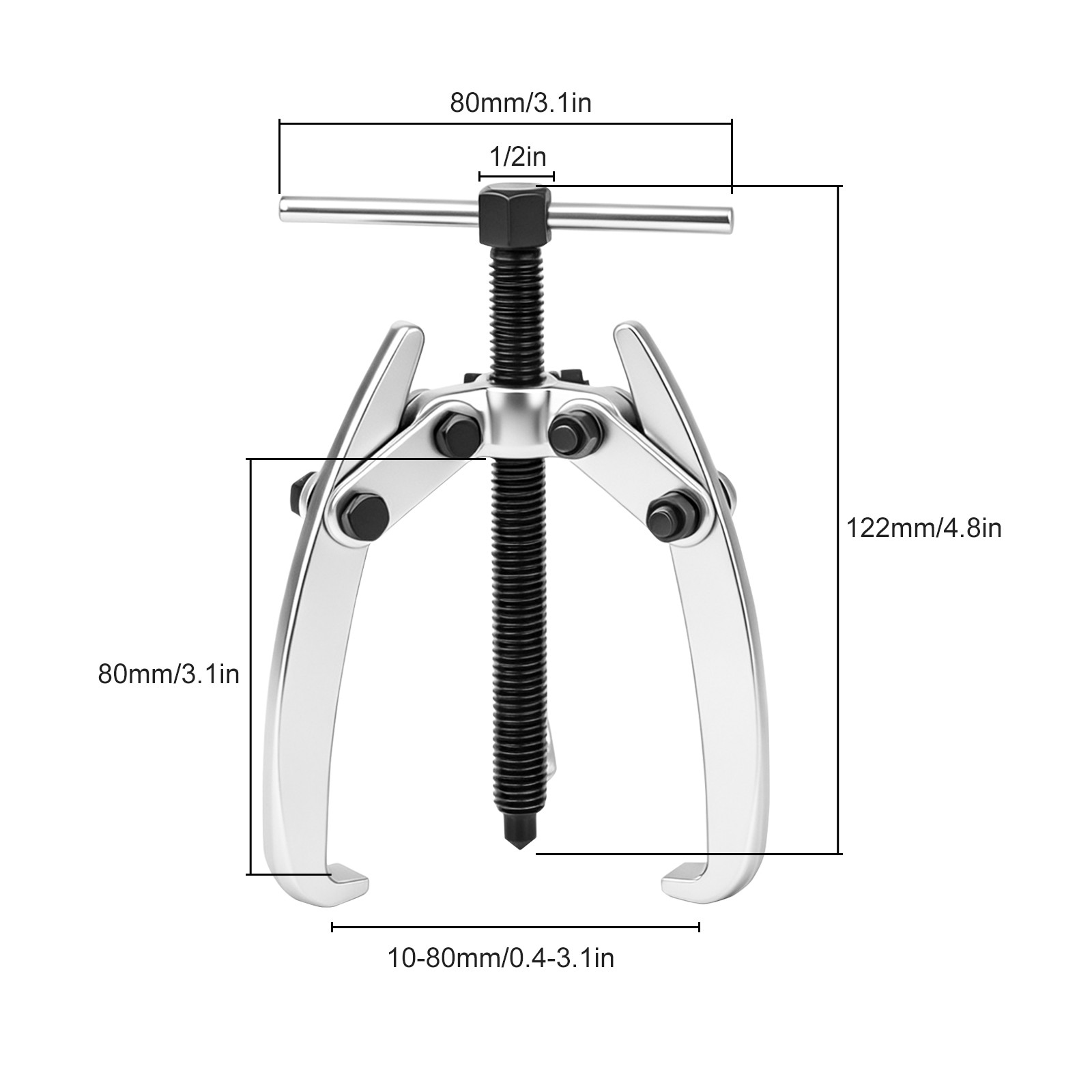 3 Jaw 3in Bearing Gear Pullers Heavy Duty Extractor Tool Adjuestable Removal Kit