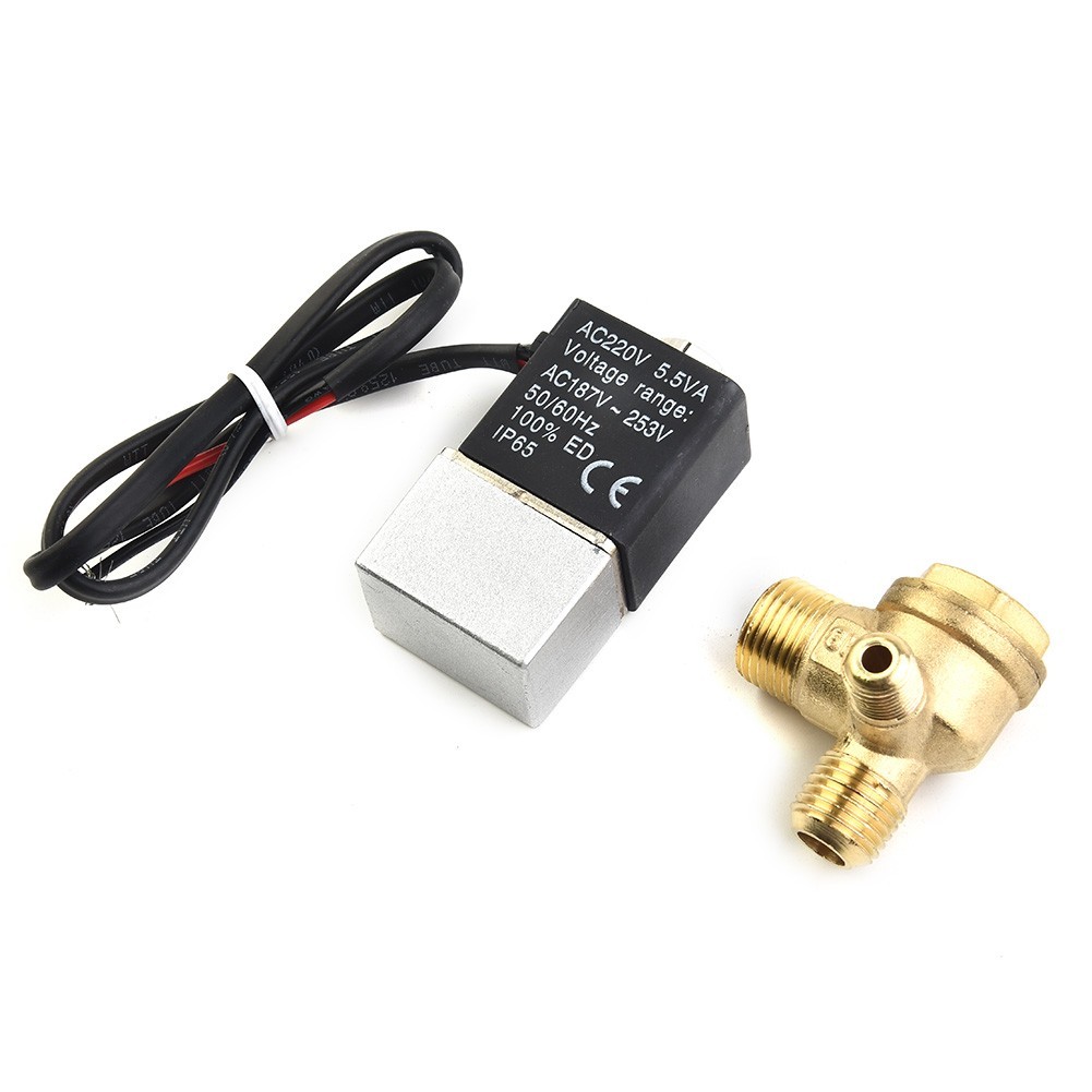 Solenoid Valve Oil-free -10 To 80 °C 1PCS for 2 Way Normally Closed Air Brass