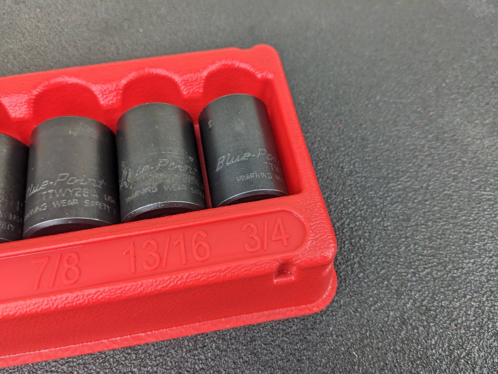 #bp378 Blue Point 305TTWYA 1/2″ Shallow Twist Impact Turbo Socket Set 3/4″ – 1″