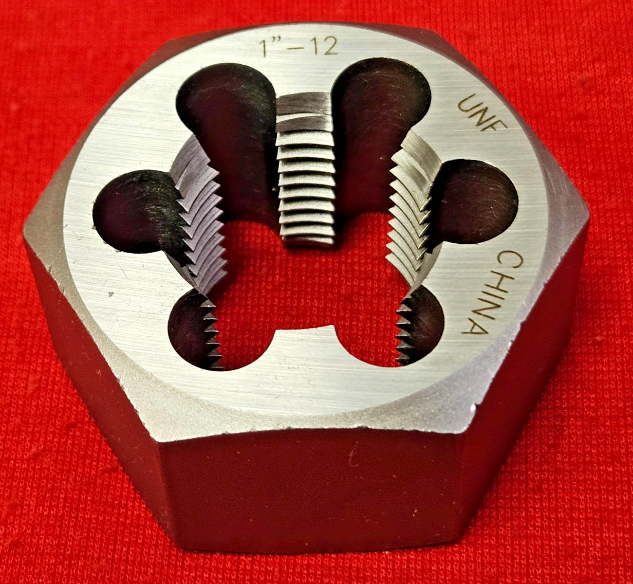1″-12 NF x 1-13/16″ Hex Die Irwin Hanson 7266 CS RH Rethreading