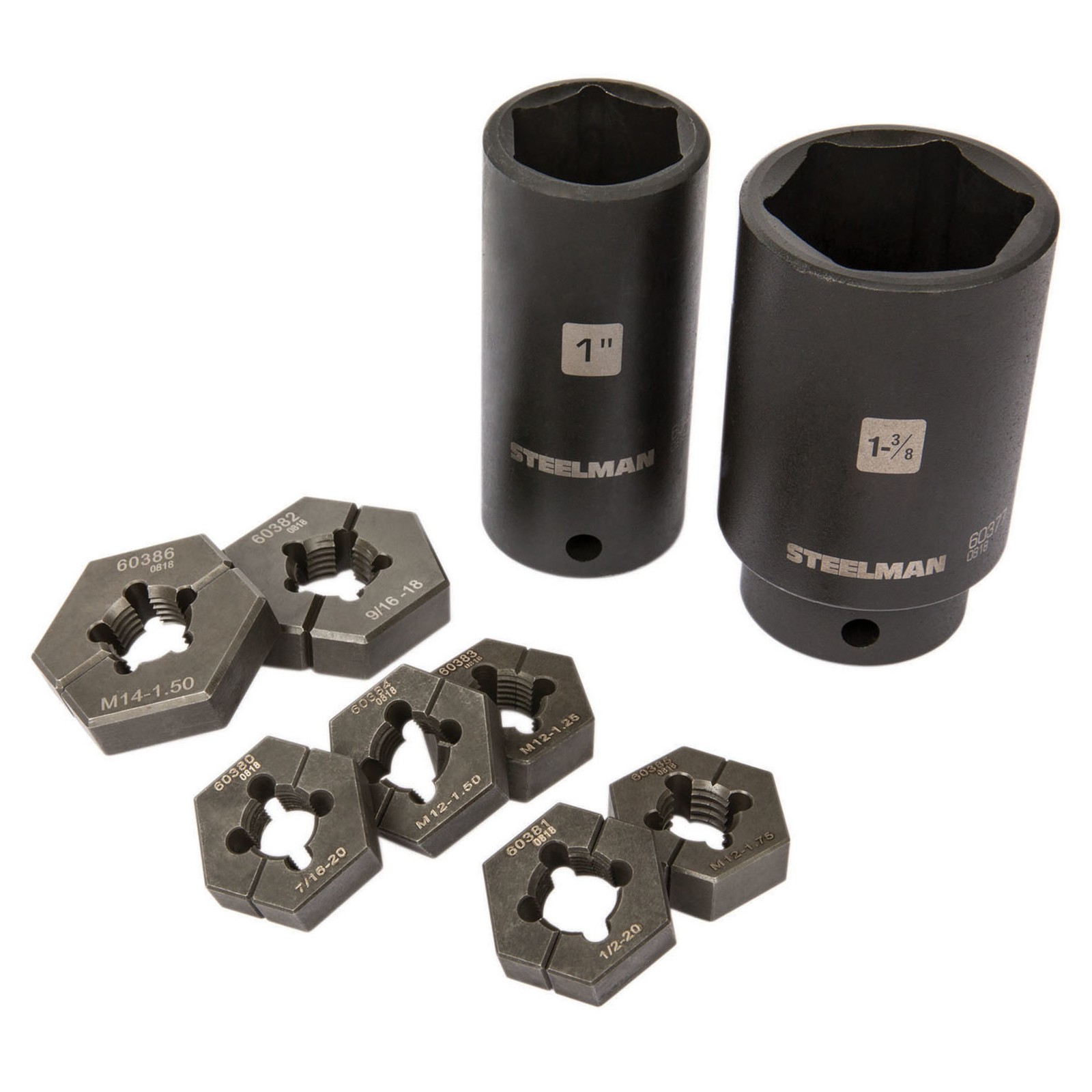 Steelman 9 Piece Split Die Wheel Stud Repair/Rethreading Kit 60375
