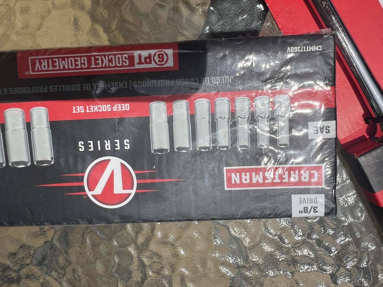 CRAFTSMAN V-SERIES 3/8 in LongFlex Head Ratchet Deep SAE Socket Set (CMMT86323V)