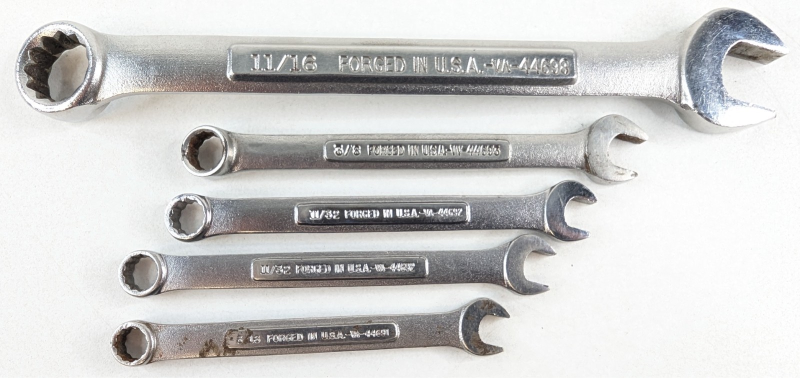Craftsman USA 6pc SAE Combination Wrench Set 12pt VA VV 1/4-11/16