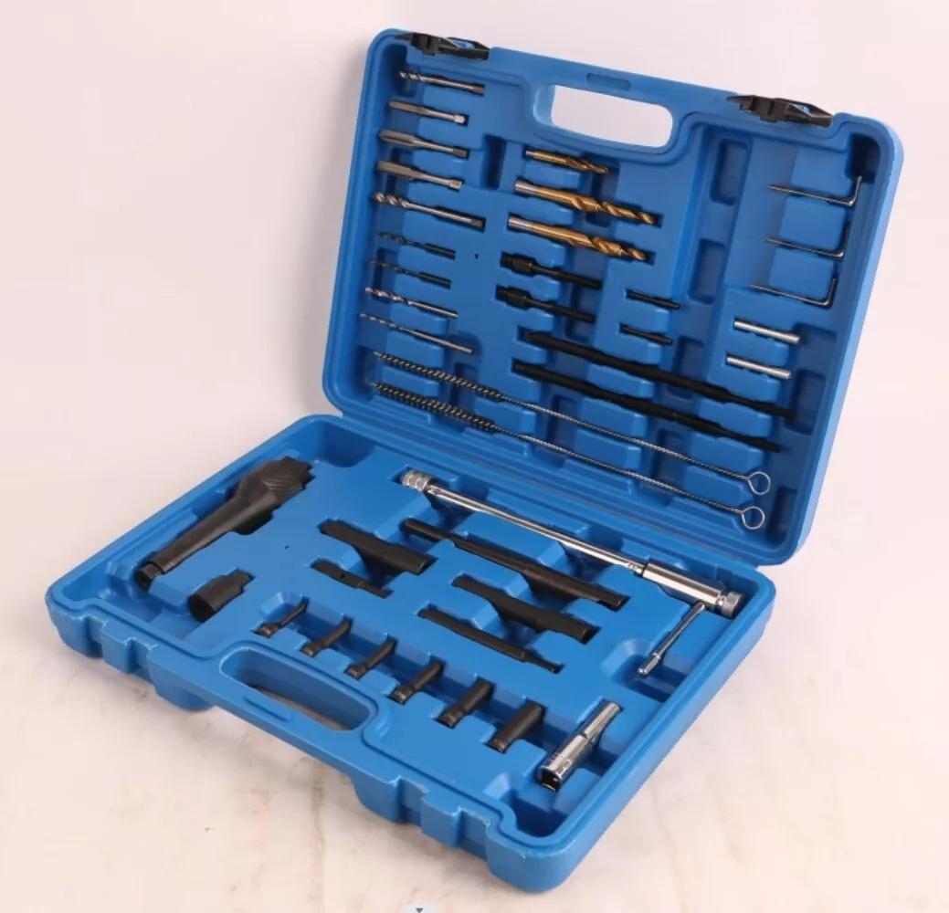 40 Pcs Damaged Glow Plug Removal Remover Thread Repair Hand Tools Set Kit