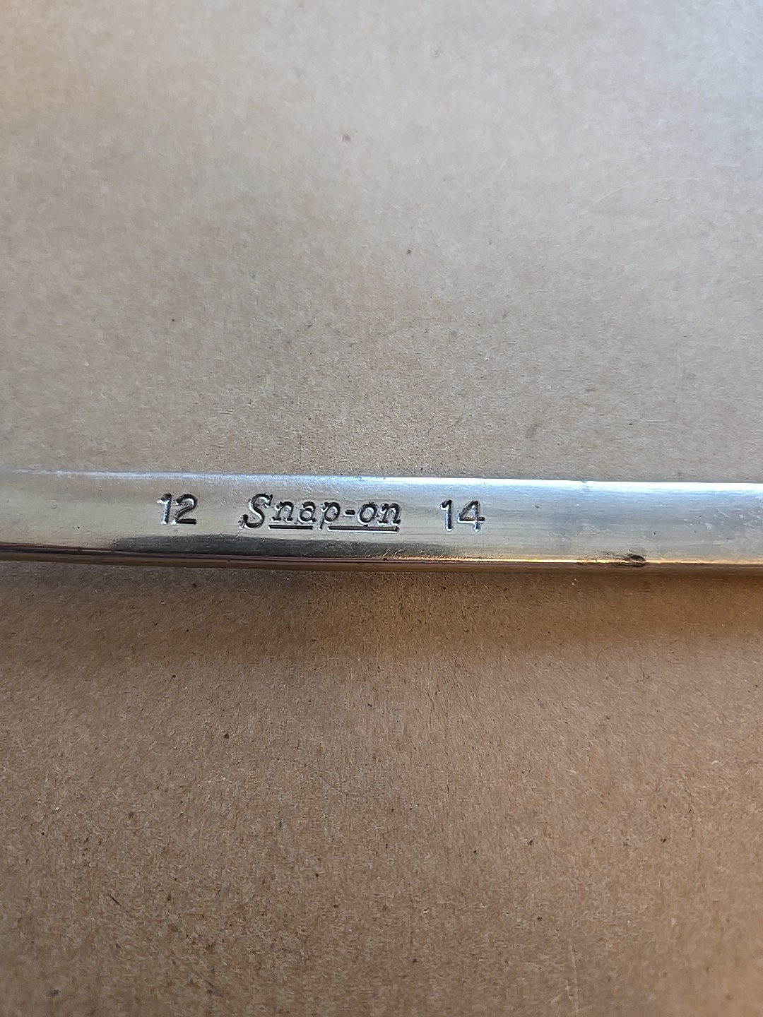 Snap On 12MM-14MM 12PT Metric Chrome Offset Box End Wrench USA XBM1214