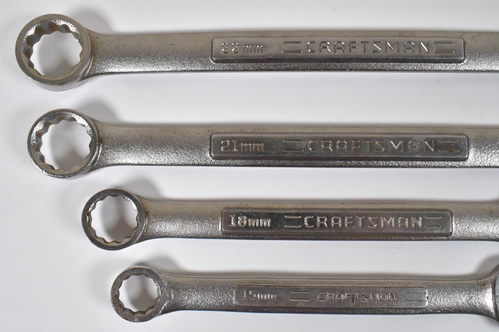 6x Craftsman Metric Wrench 10-22mm 12-Point Combination 6-Point Double Open End