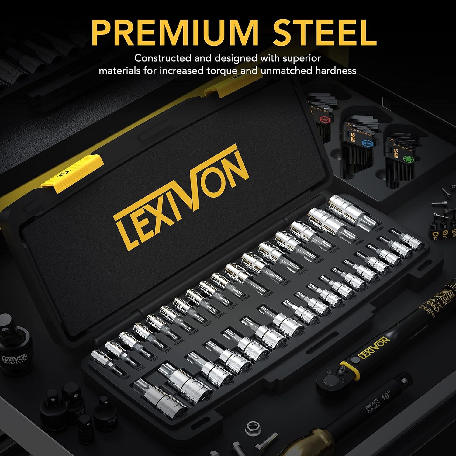 Master TORX Bit Socket Set, S2 Alloy Steel | Complete 34-Piece, Solid Star &…