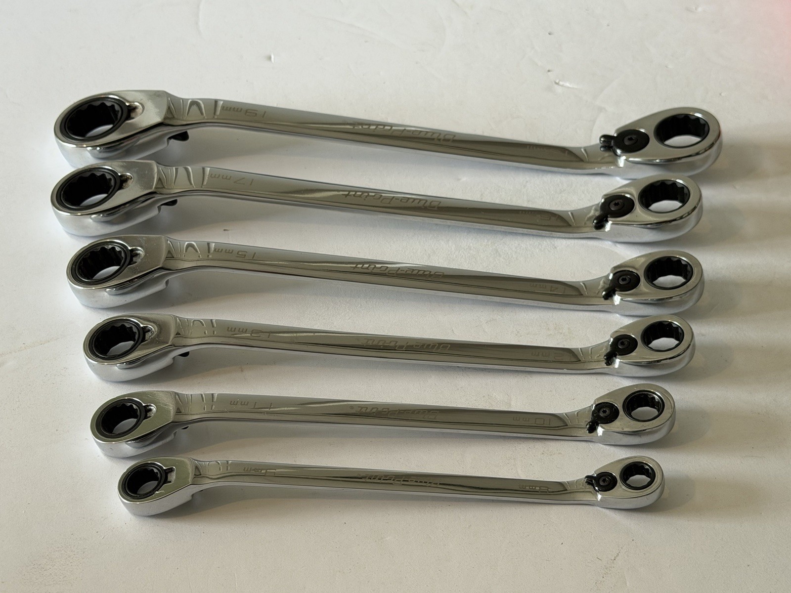 Blue Point Snap On 6pc Metric 9-19mm Ratchet Box Wrench Set BXORM706 w/ Tray USA