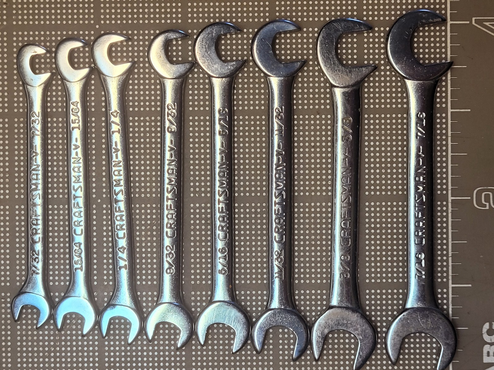 Sears Craftsman Tools USA 8 Piece Open Ignition Wrench Set 4306