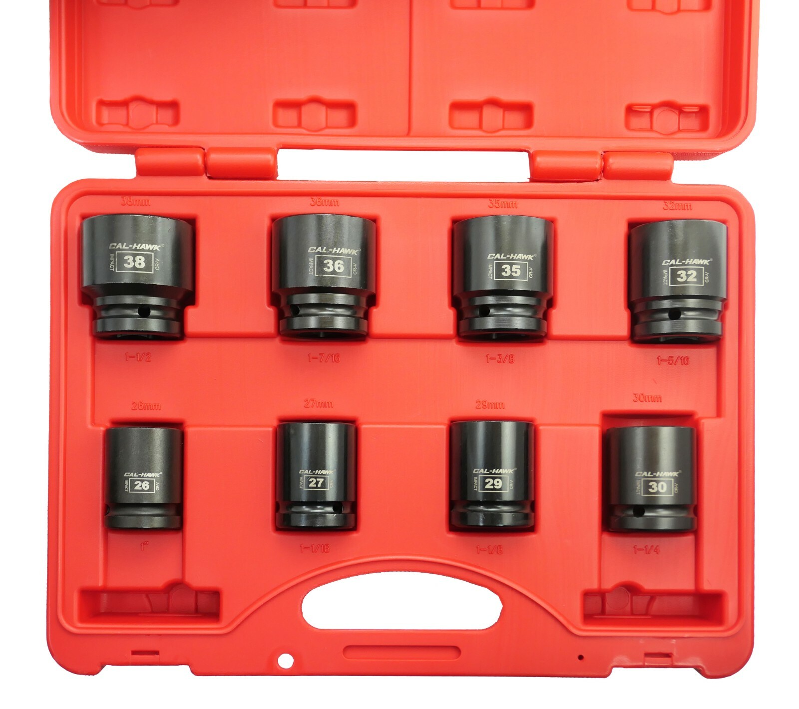 8PC 3/4″ DR. 6 Point Standard Air Impact Tools METRIC CRV Pro 26-38mm Socket Set