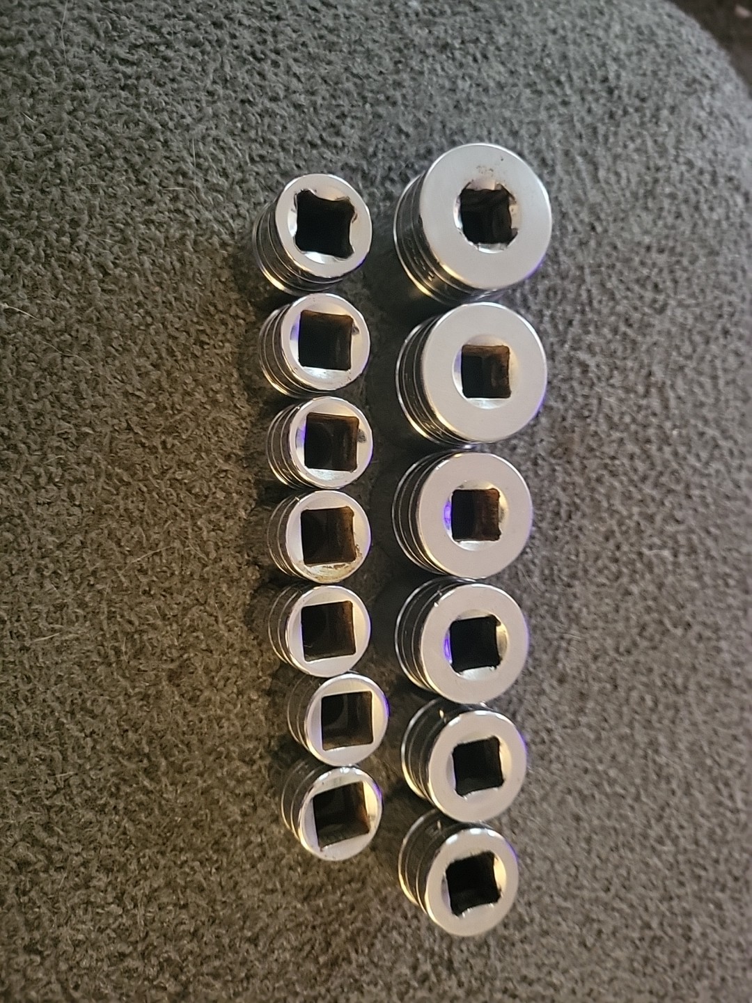 Snap On 13Pc SAE 1/2 Drive Shallow Socket Set 3/8″- 1 1/8″ 6Pt TW121 To TW361