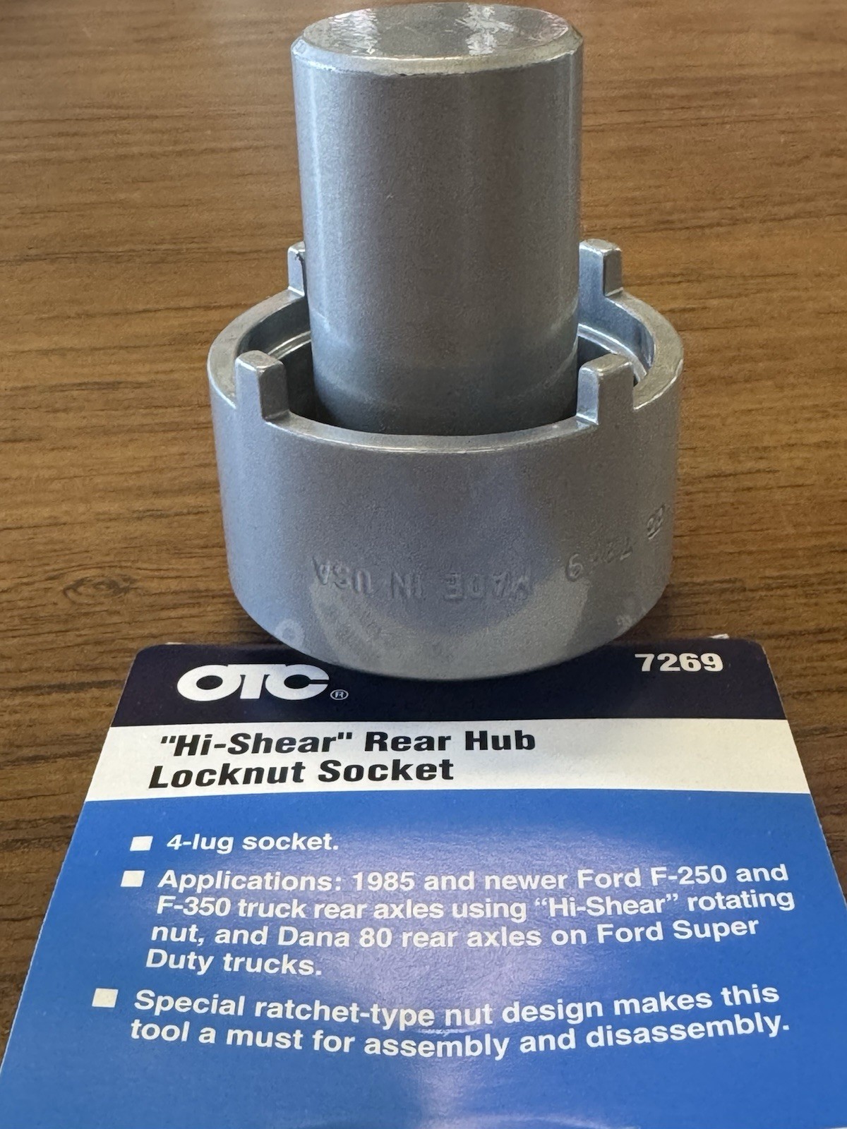 OTC 7269 HI-Shear Rear Hub Lock Nut Socket Made in USA