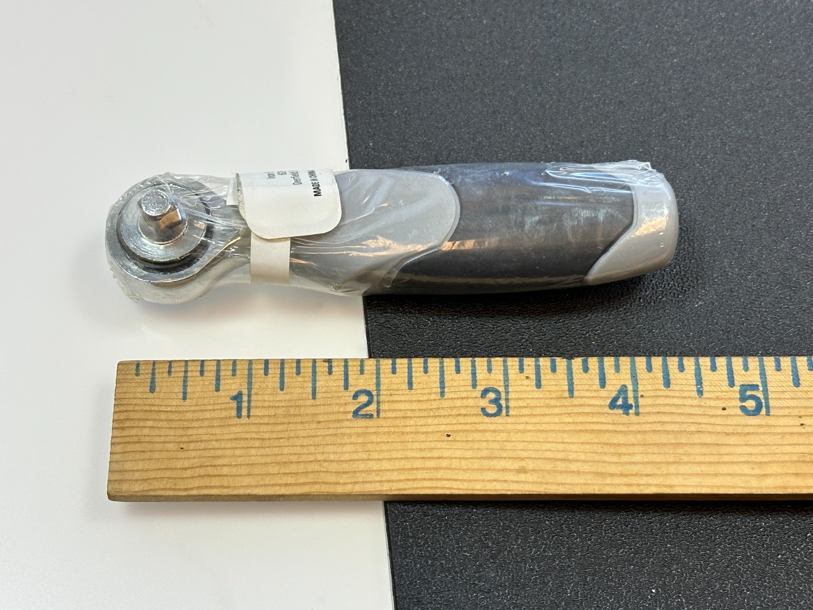 NEW Gray Handle 1/4″ Drive Ratchet, Stubby Compact Portable Reversible Ratchet