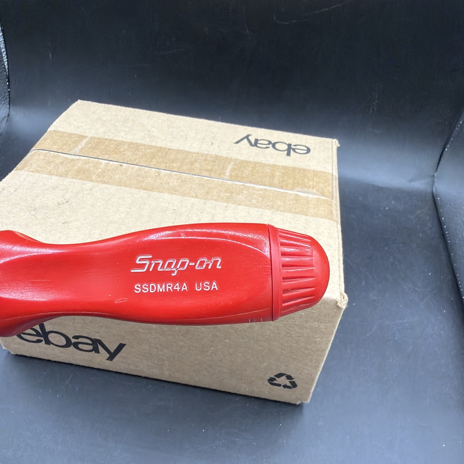 Snap On Tools SSDMR4A USA Ratcheting Screwdriver Red With One Bit