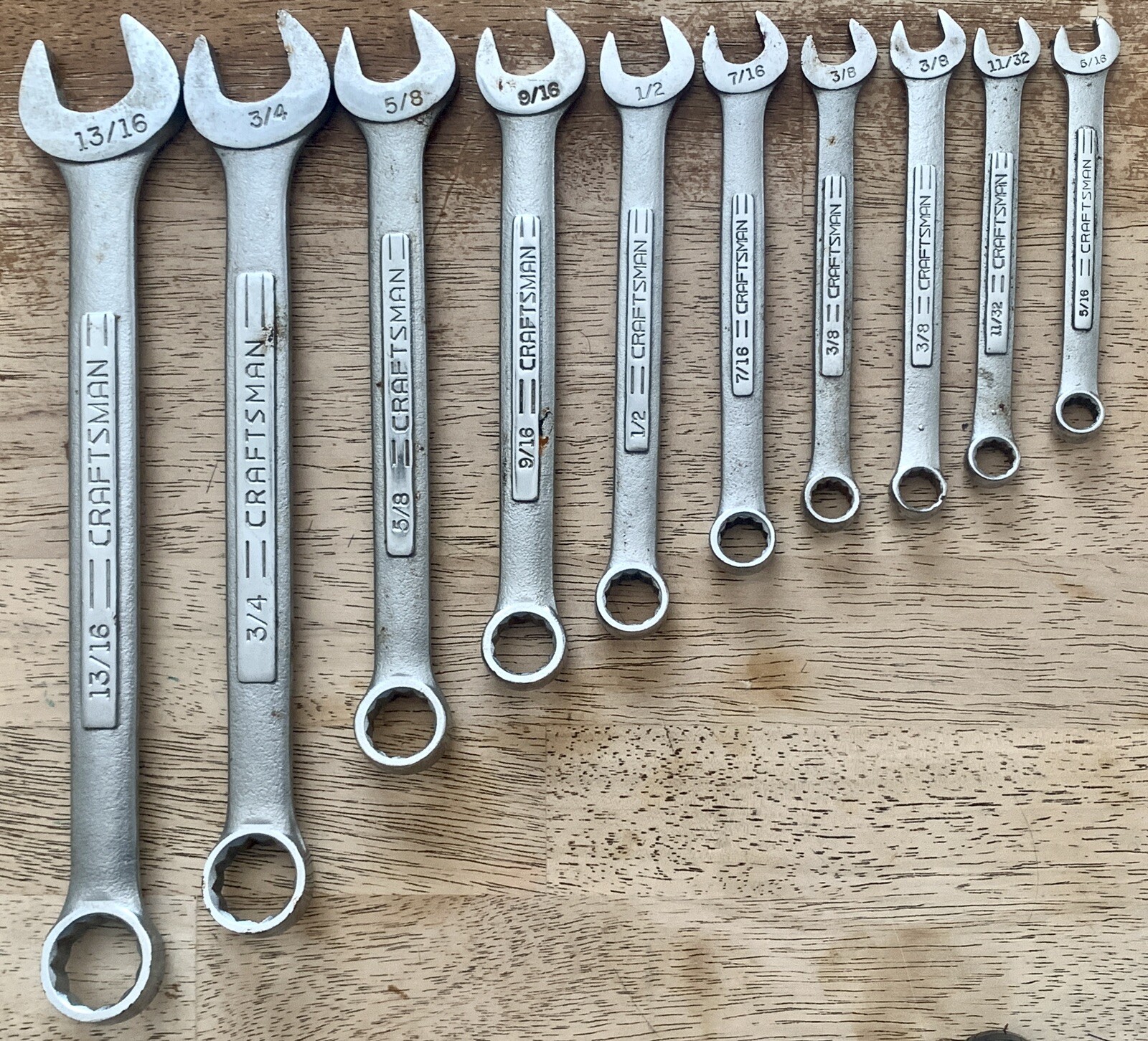 CRAFTSMAN SAE Double Box End Ratcheting Wrench / Open End Mixed Lot 22 Pc