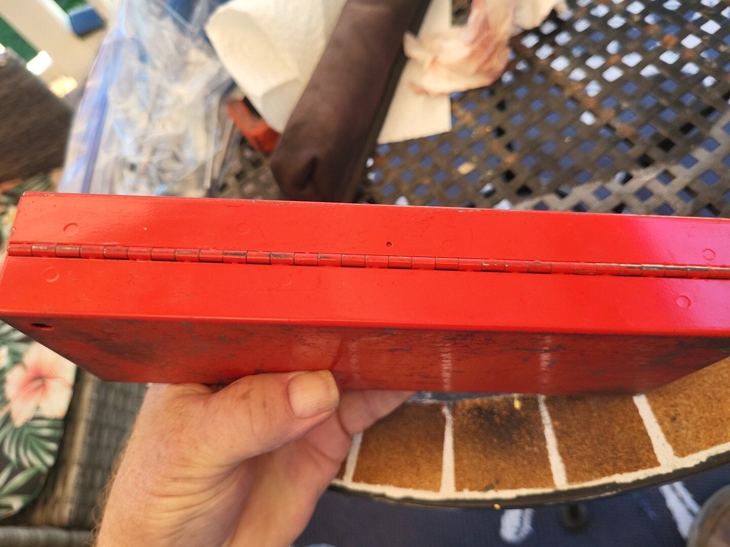 RED SNAP ON KRA-206 METAL TOOL STORAGE BOX / CASE KRA206