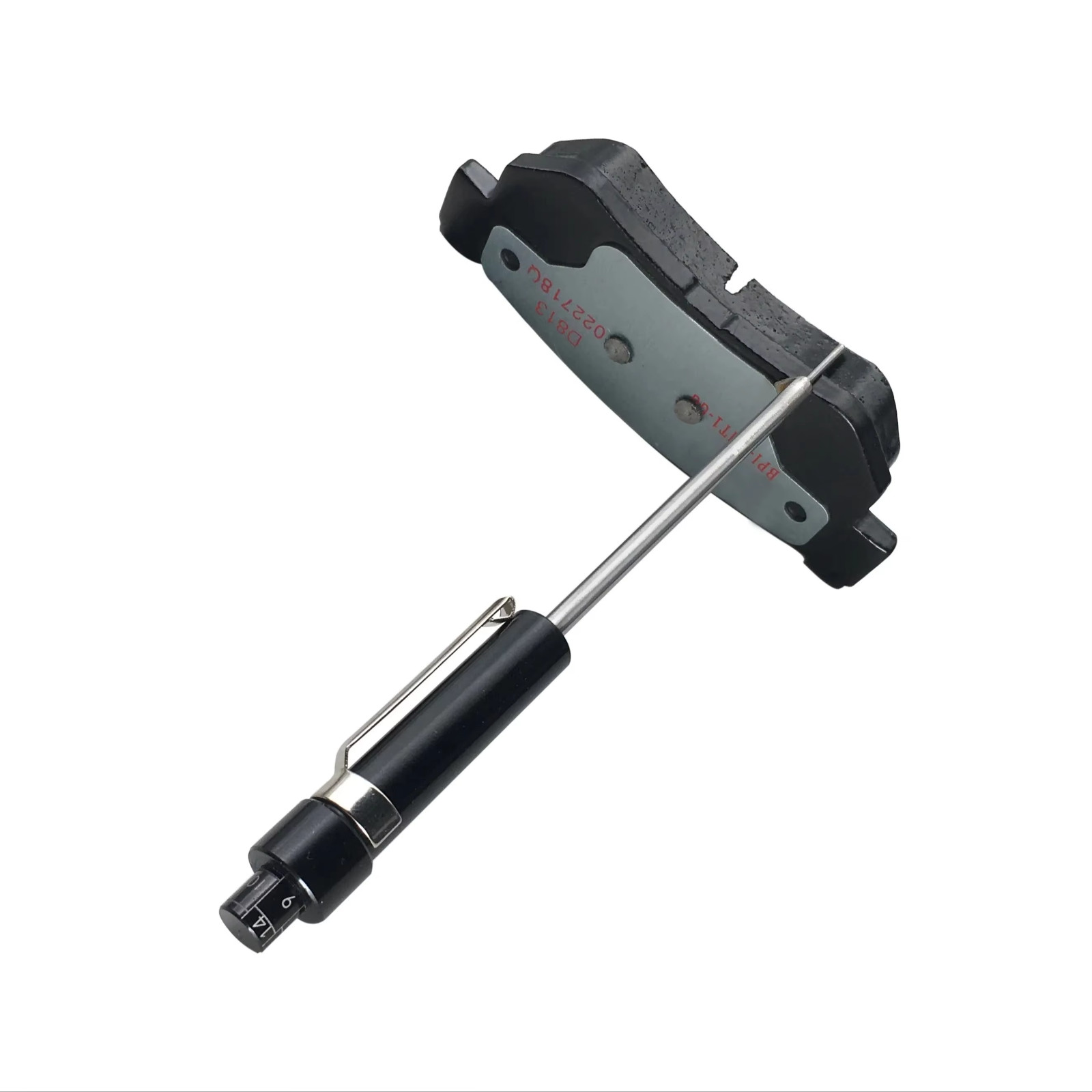 Brake Pad Thickness Gauge Measure Tool w/ Scale car Detection Pen Base Plate 6mm