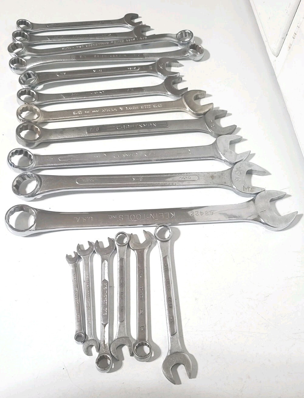 17 Vintage Wrenches Thorsen Proto Bonney Husky Wizard S-K Klein Craftsman Lot.