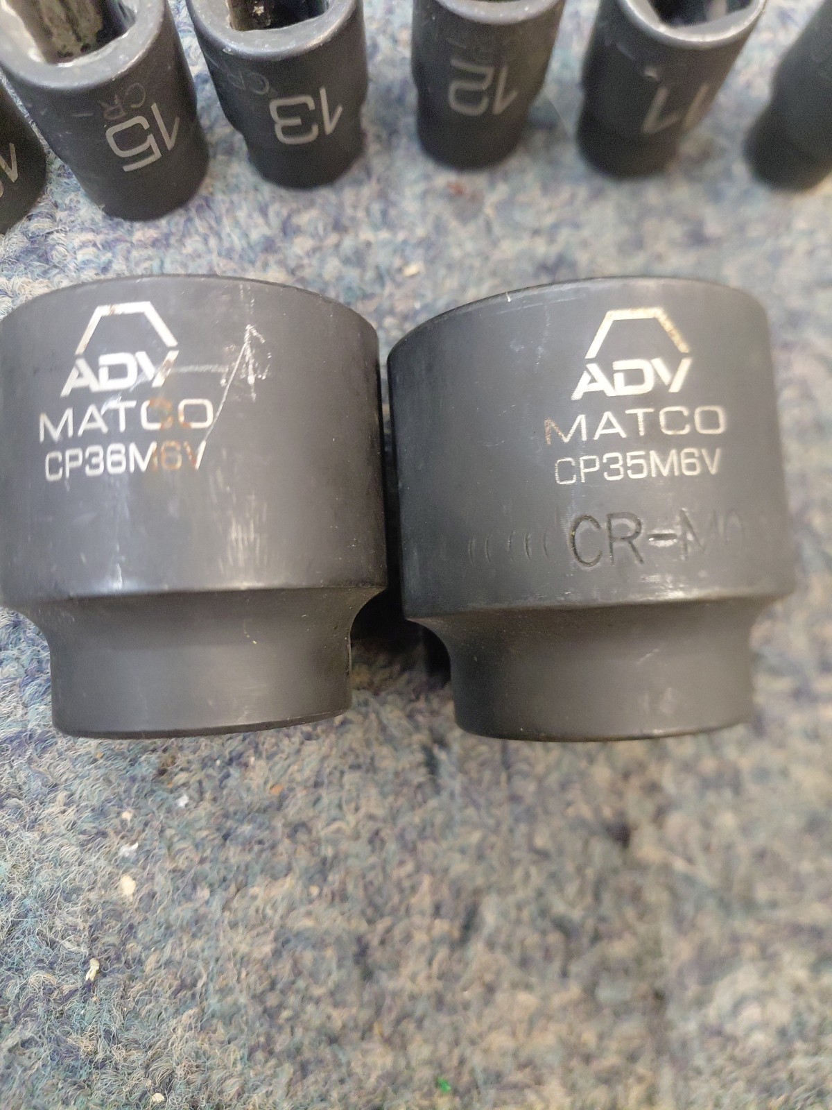 Matco Tools – lot of (25) 1/2” Drive Sockets CP M6AV Series – FREE SHIPPING