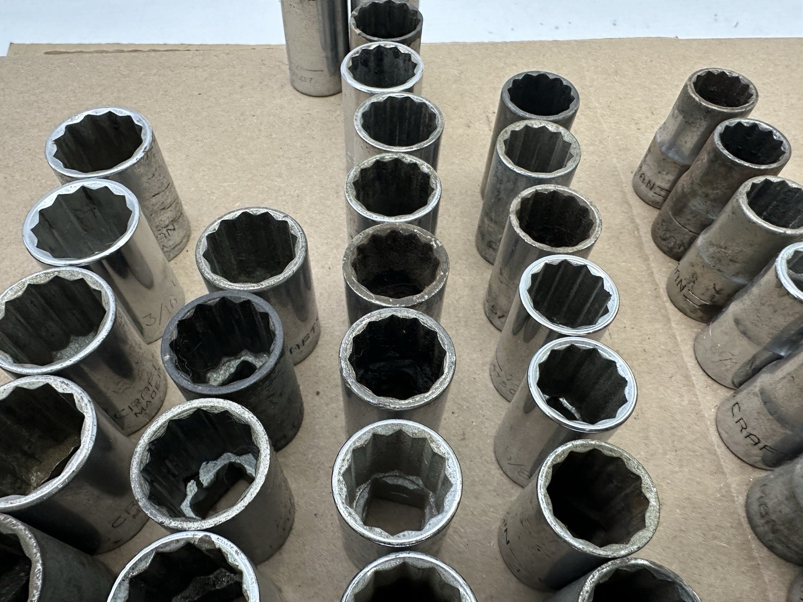 *54PCS* Vintage Craftsman 1/2” Dr Socket Set LOT -V- Series 12pc 12 Pt SAE USA