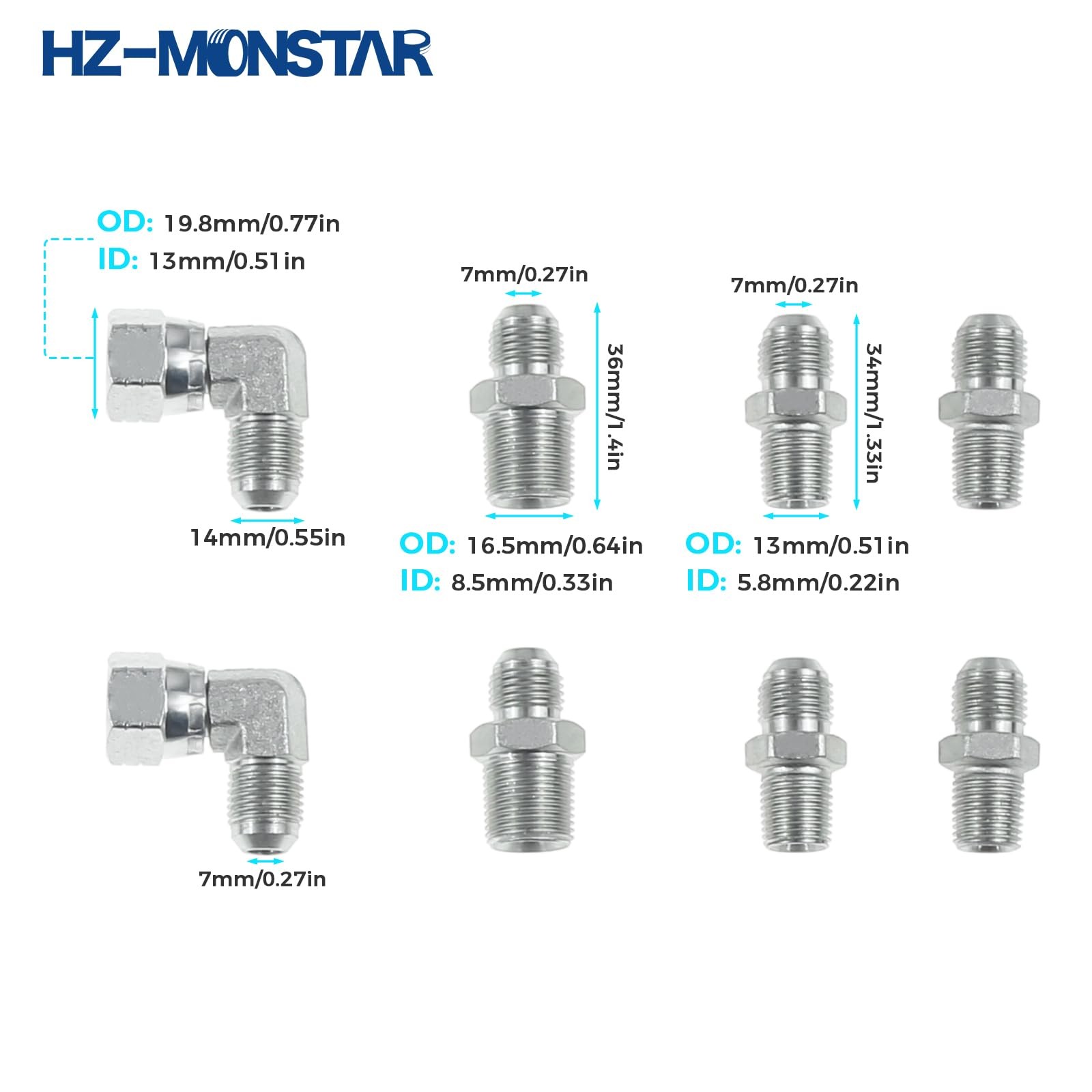 HZ-MONSTAR 6AN 52″ Transmission Fluid Oil Cooler 52 inches x 0.375