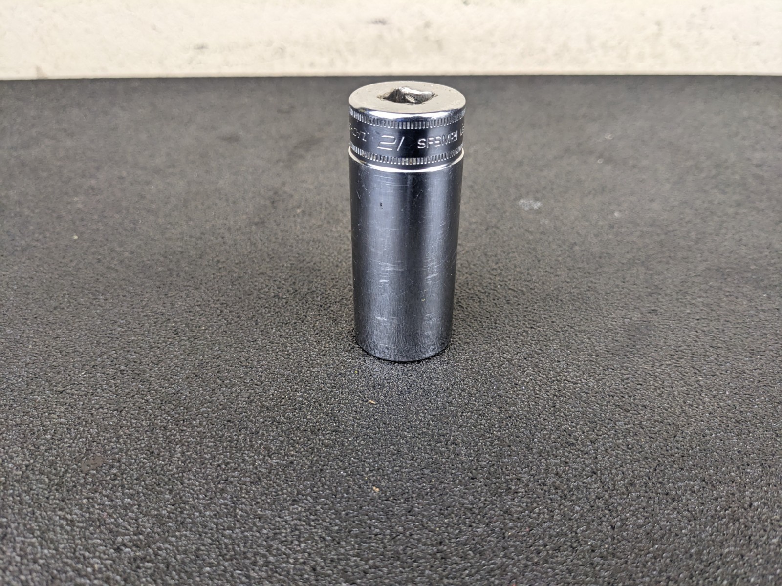 #bo423 Snap on Tools SFSM21 21mm Metric Drive Deep Socket 3/8″ Drive 6 Point USA