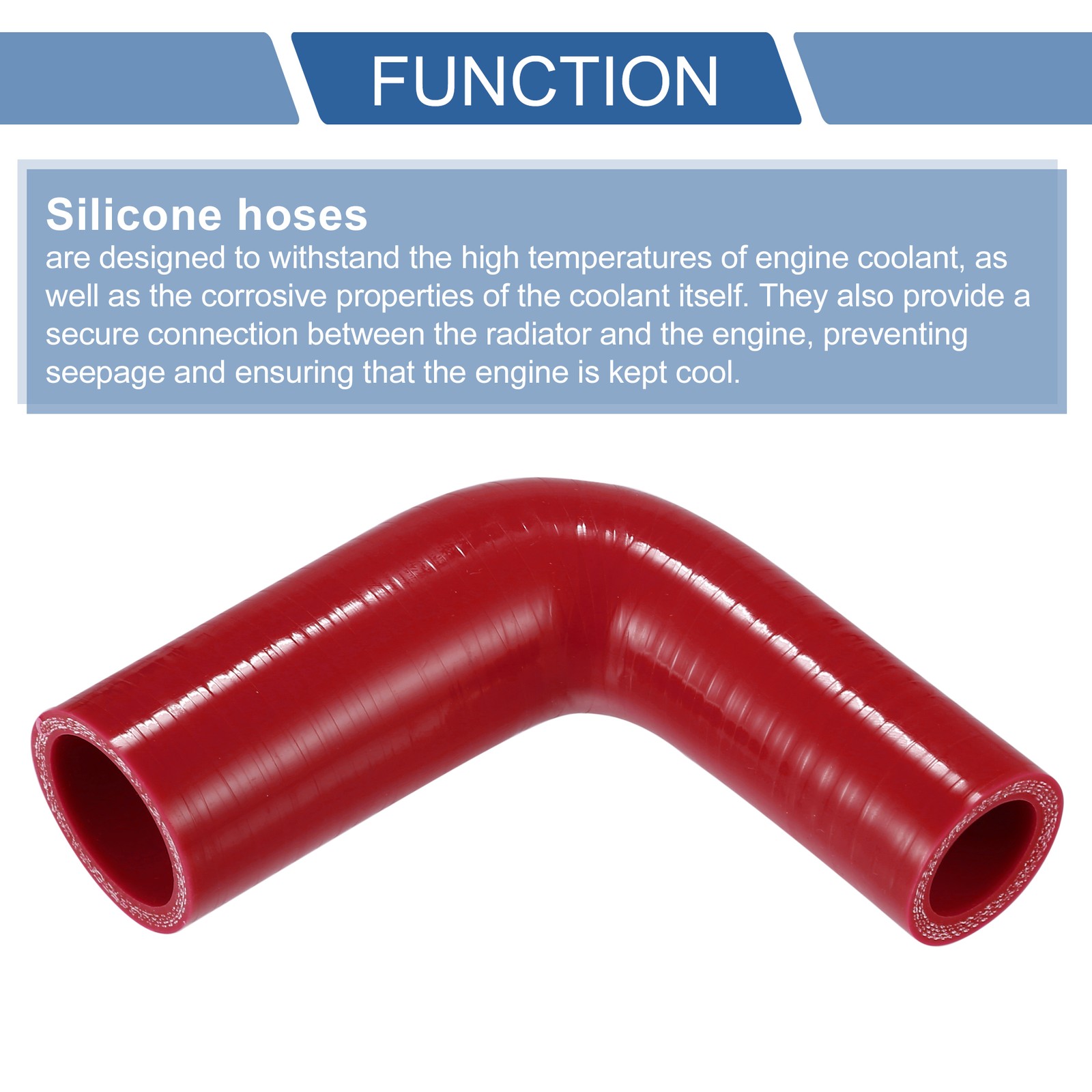 25-35mm 0.98″-1.38″ ID 102mm 4.02″ Length 90 Degree Red Silicone Pipe