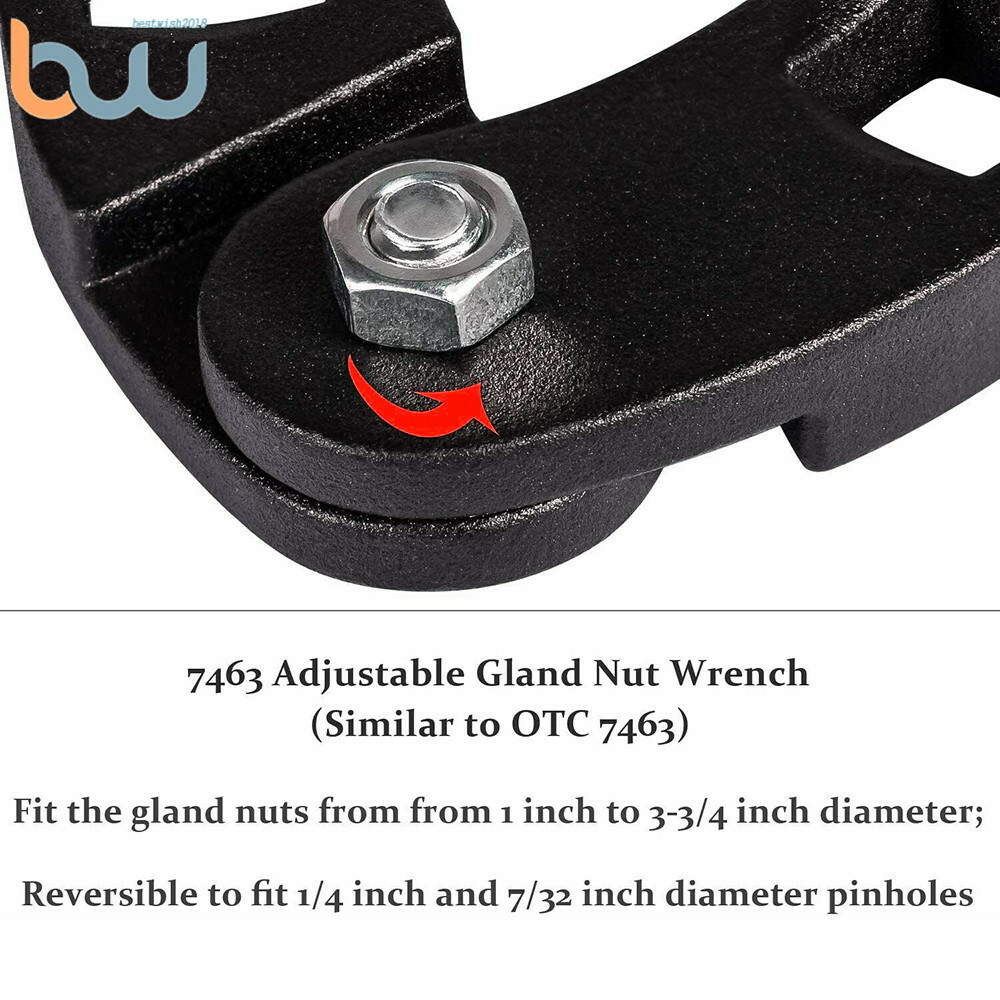 Adjustable Gland Nut Wrench 7463 Small Pin Spanner Tools for Hydraulic Cylinders