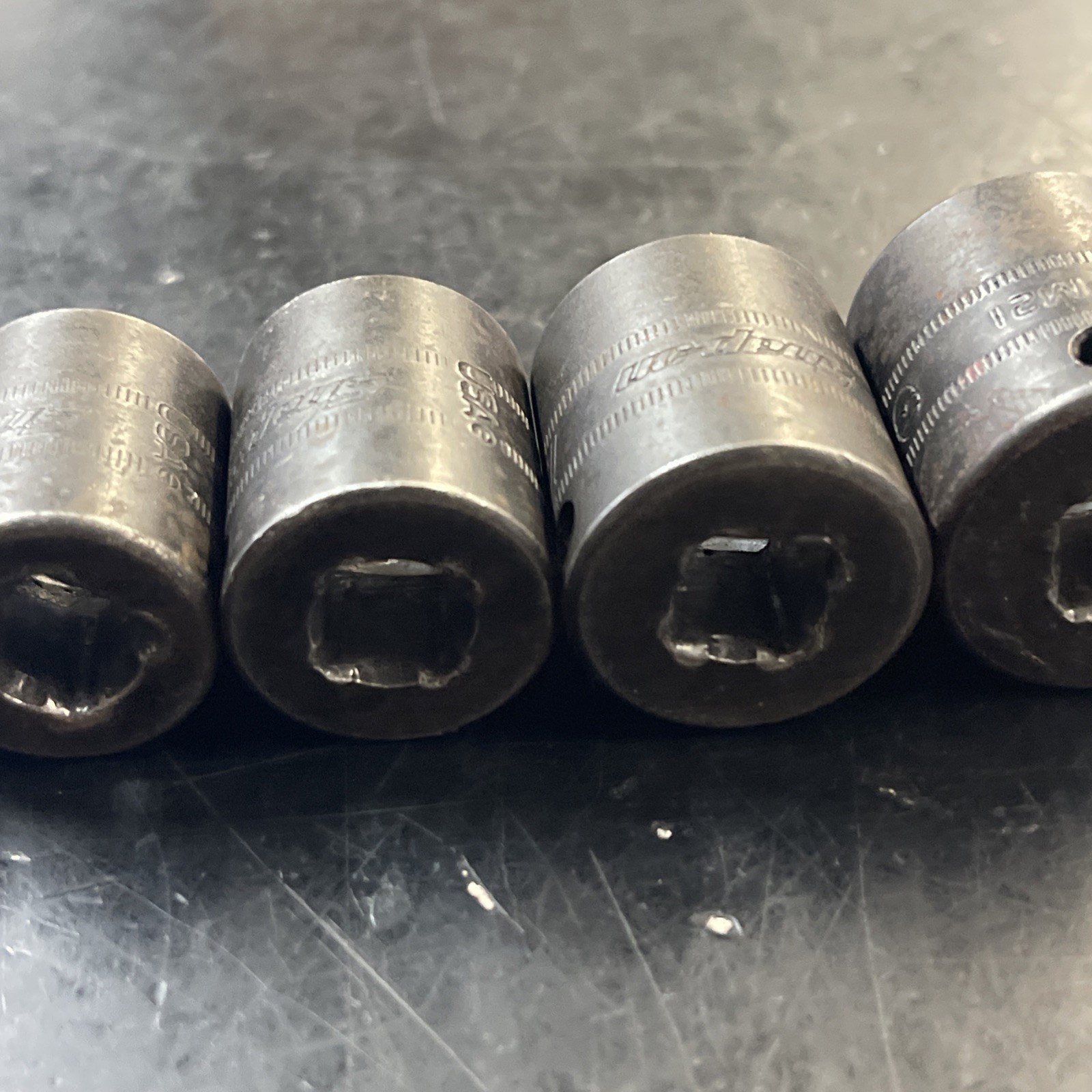 Snap-On 13 Pcs 3/8″ Dr 6pt Deep Impact Sockets 8-19mm + 24mm Missing 18 & 20