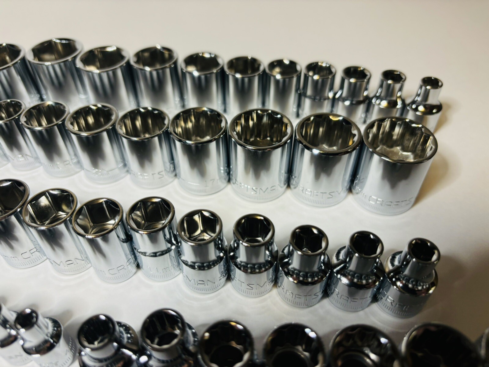 CRAFTSMAN 122 pc 1/4 3/8 1/2 Dr SAE METRIC MM 6pt 12pt ratchet wrench socket set