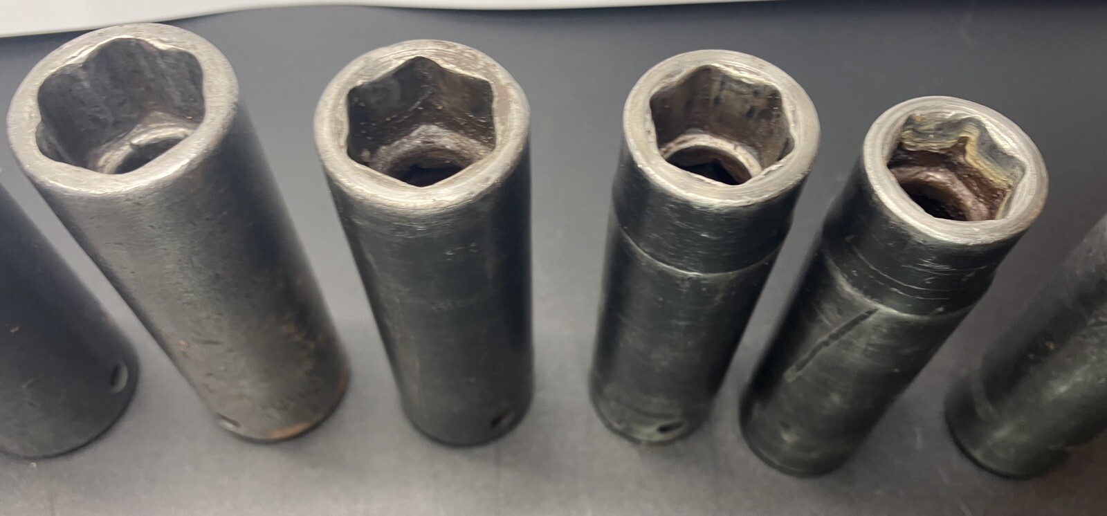 Vintage Snap On SIM 9 Pc Deep Impact Socket Set SAE 1/2” Drive 6Pt 1/2” To 1”
