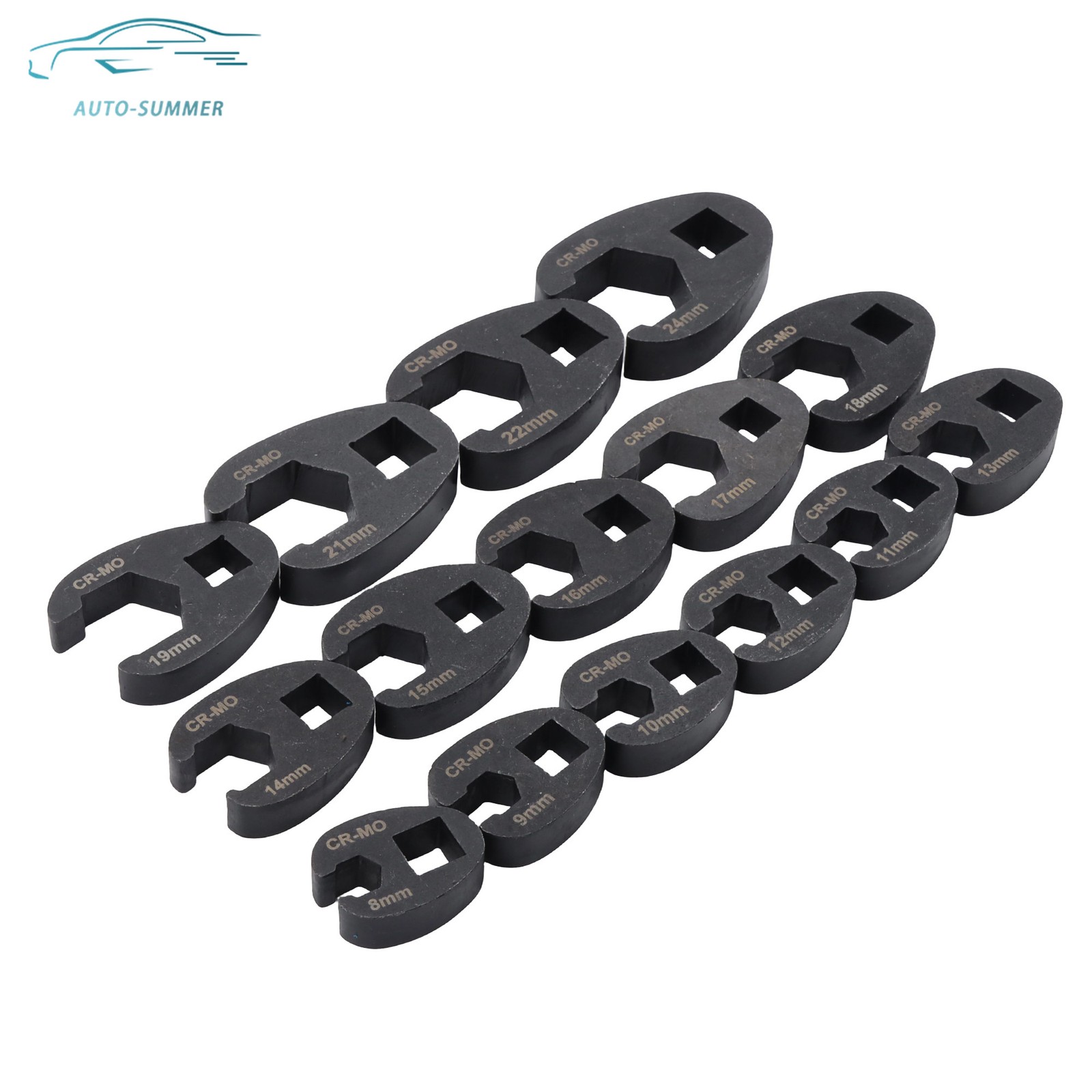 15PCS Crows Foot Wrench Set 1/2″ and 3/8” Drive Flare Nut Crowfoot Wrench Set