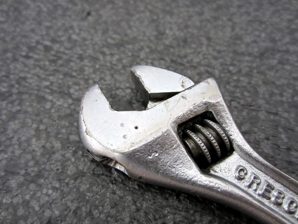 Vintage Crescent 4″ Adjustable Wrench Crestoloy Made in USA