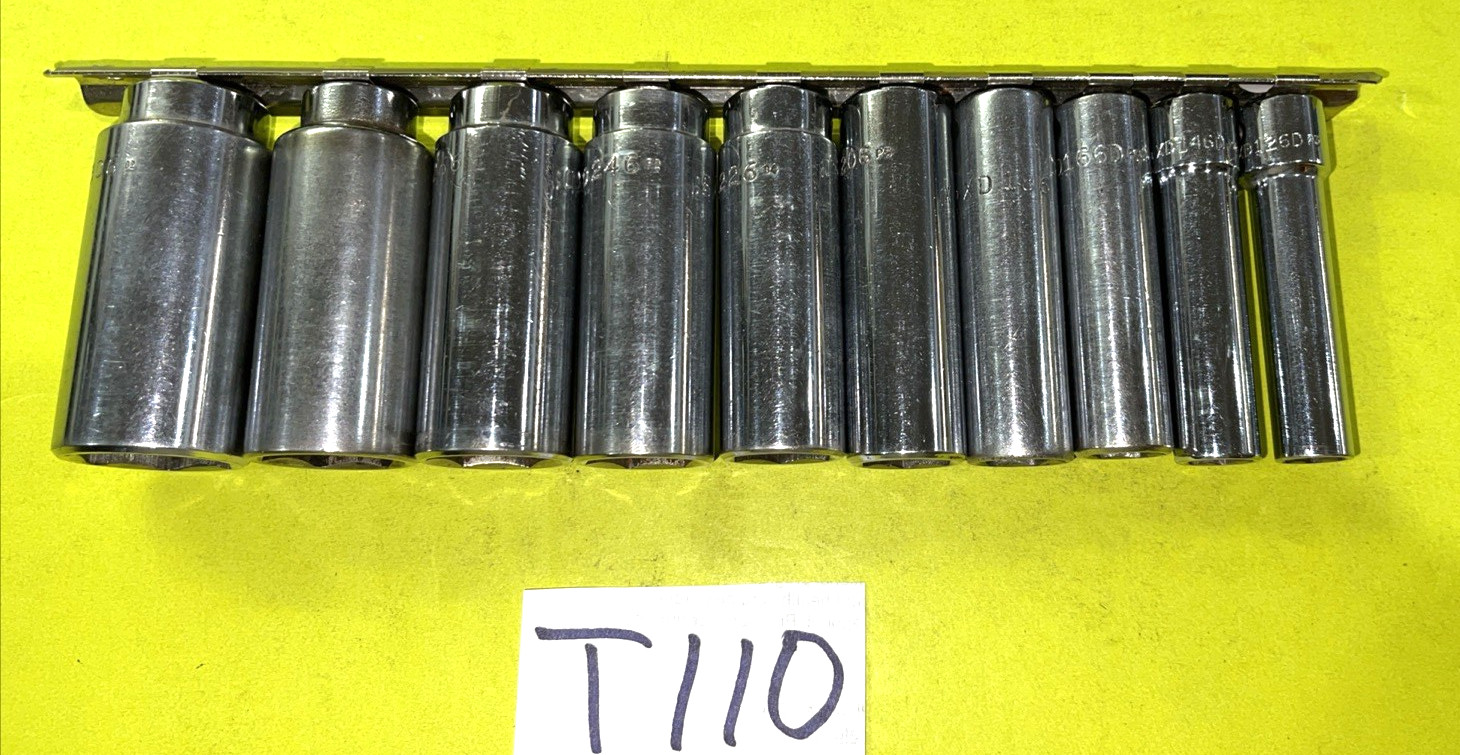 MAC TOOLS 10 PIECE 3/8 DRIVE DEEP SAE SOCKET SET 3/8 TO 15/16 SHIPPED FREE IN US