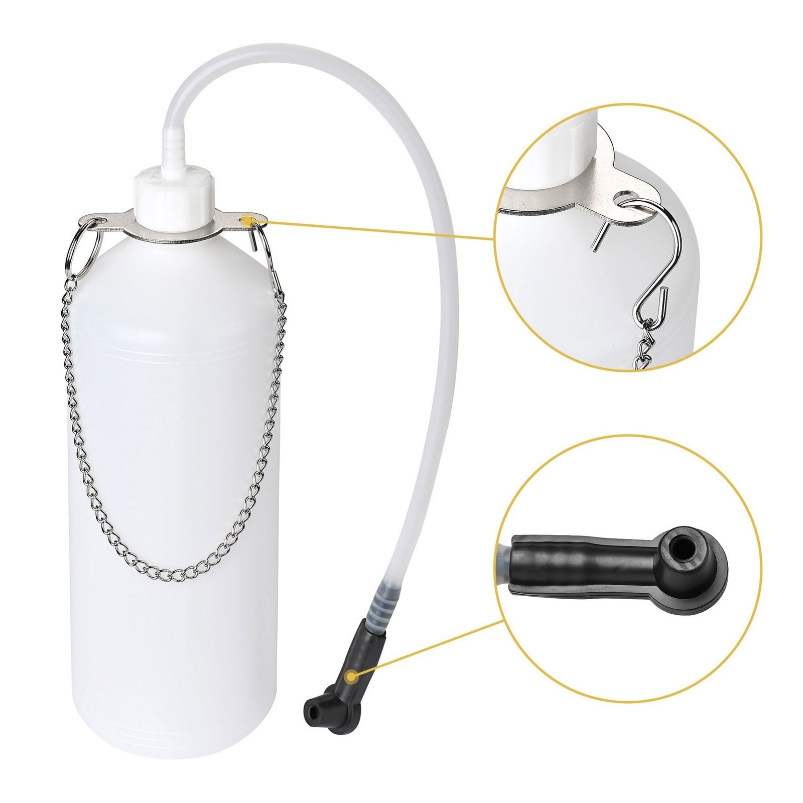 3L+1L Car Brake Bleeder Clutch Bleeding System Fluid Bleeder Tool Set Kit