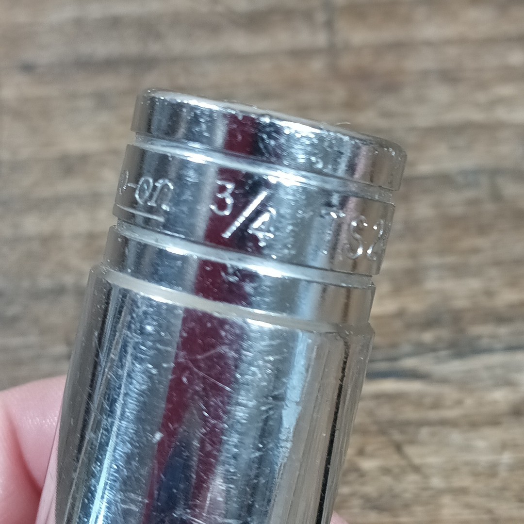 Snap On 3/4” Deep 1/2” Drive Socket 6 Point Chrome TS241 USA