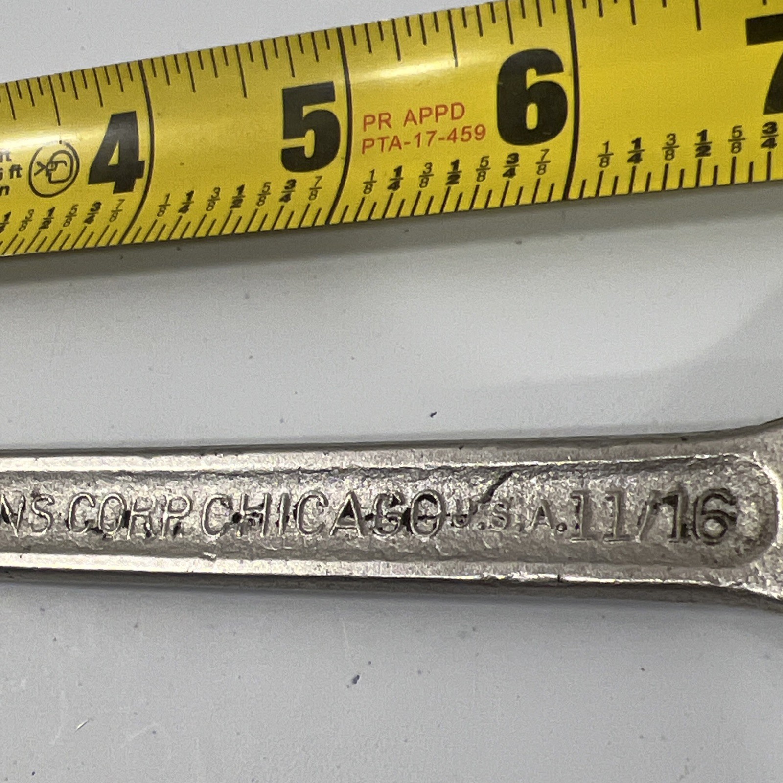Penens Corp. 11/16″ Combination Wrench USA Vintage Chrome 12 Point