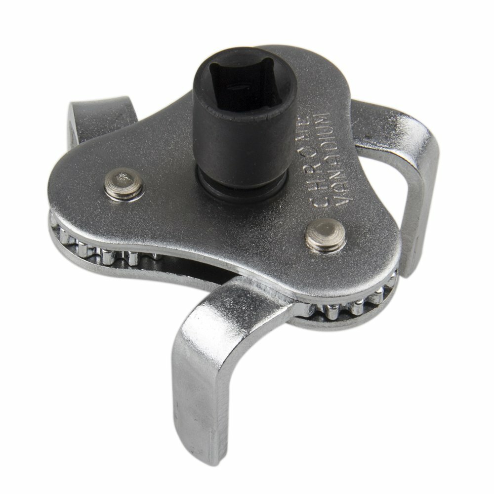 UNIVERSAL TWO WAY OIL FILTER WRENCH REMOVAL TOOL ADJUSTABLE HEAVY DUTY 3 JAW US