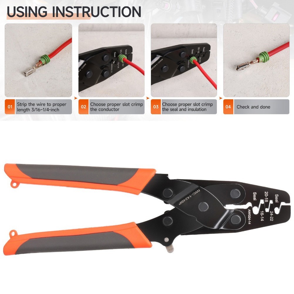 Lockable Crimping Pliers For Waterproof Sealing Connector With Material