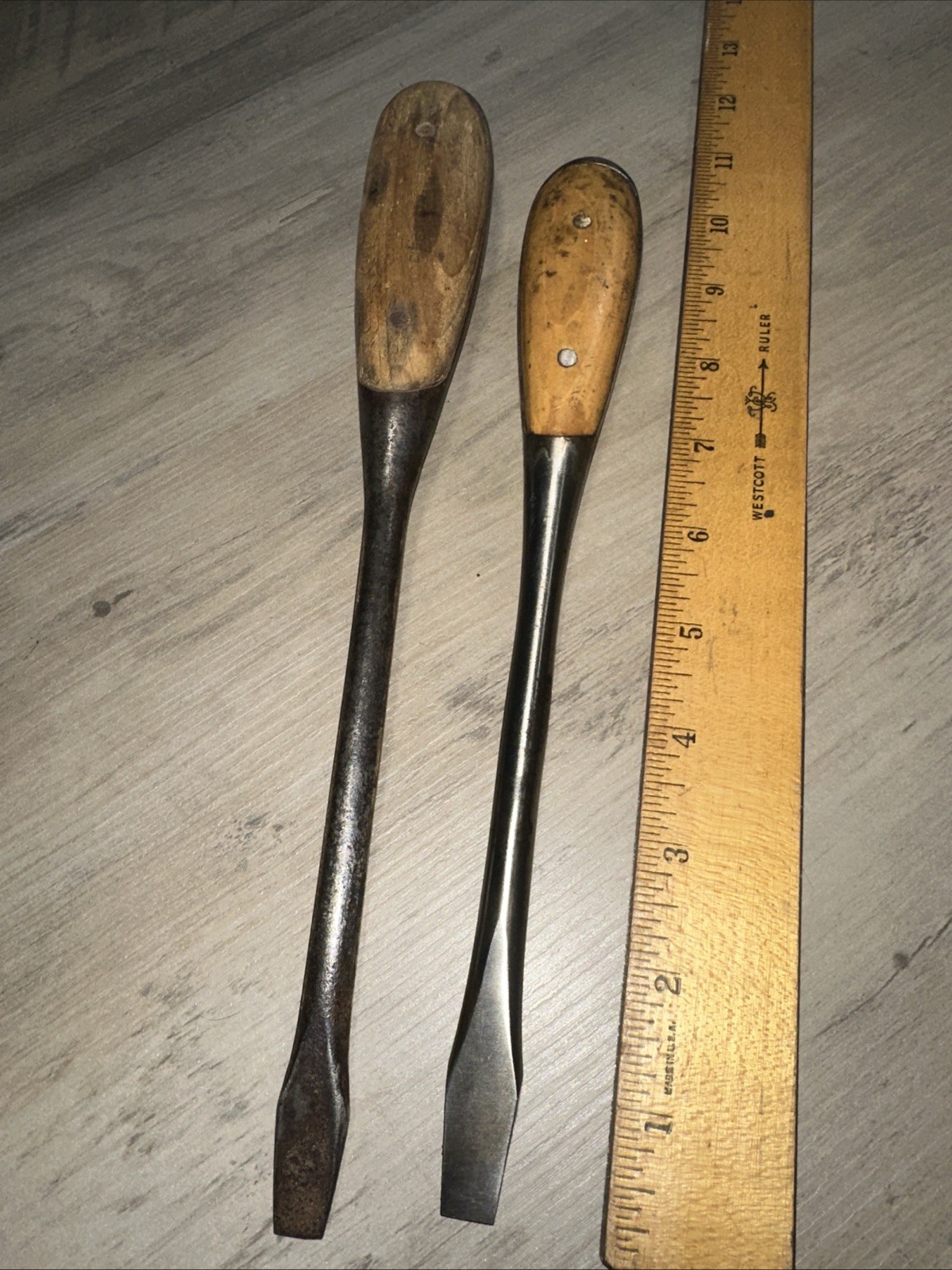 Vintage Federal Screwdriver Flat Slotted Wood Handle & Unbranded Perfect Handle