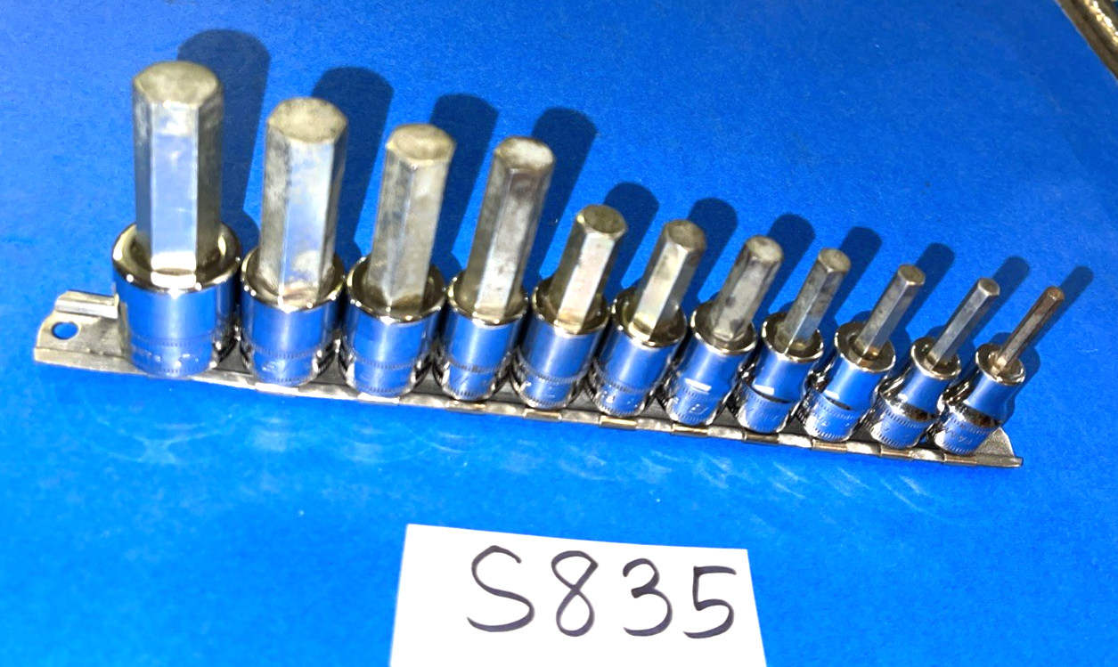 SNAP-ON TOOLS 11 PIECE 3/8 DRIVE METRIC HEX BIT SOCKET DRIVER SET 4MM TO 14MM